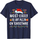 Most Like To Eat Pizza Christmas Xmas Family Matching T-Shirt - T-Shirt | Navy