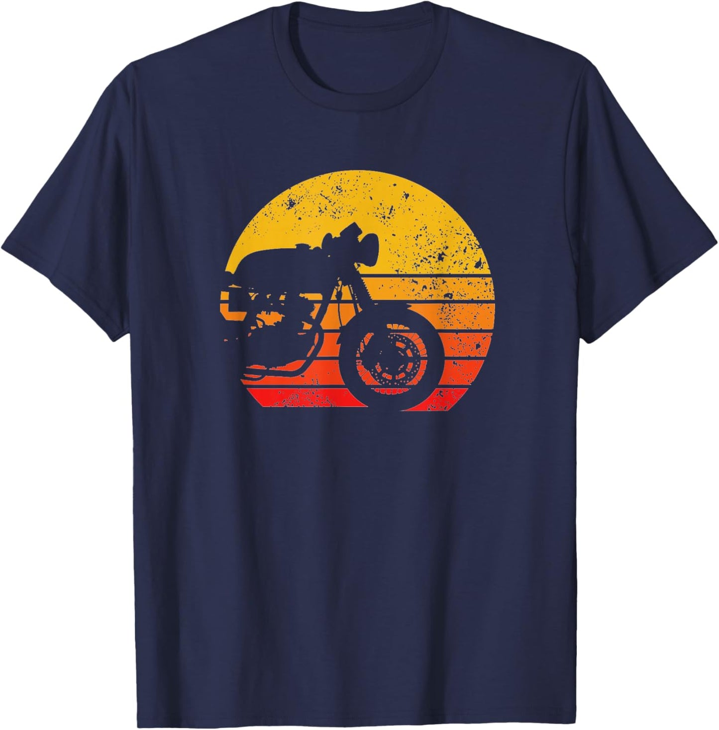 Motorcycle Shirt Vintage Retro for Cafe Racer Fans T-Shirt - T-Shirt | Navy