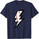 Baseball Lightning Bolt Baseball Mom Dad Game Day T-Shirt - T-Shirt | Navy