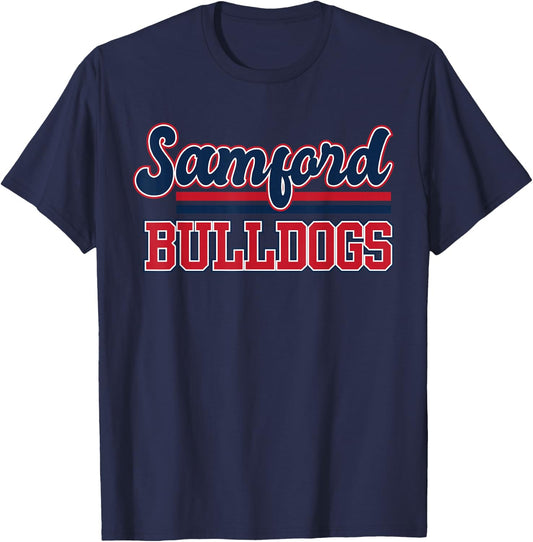 Samford Bulldogs | Official NCAA University Merch NCAFSAM01 T-Shirt - T-Shirt | Navy