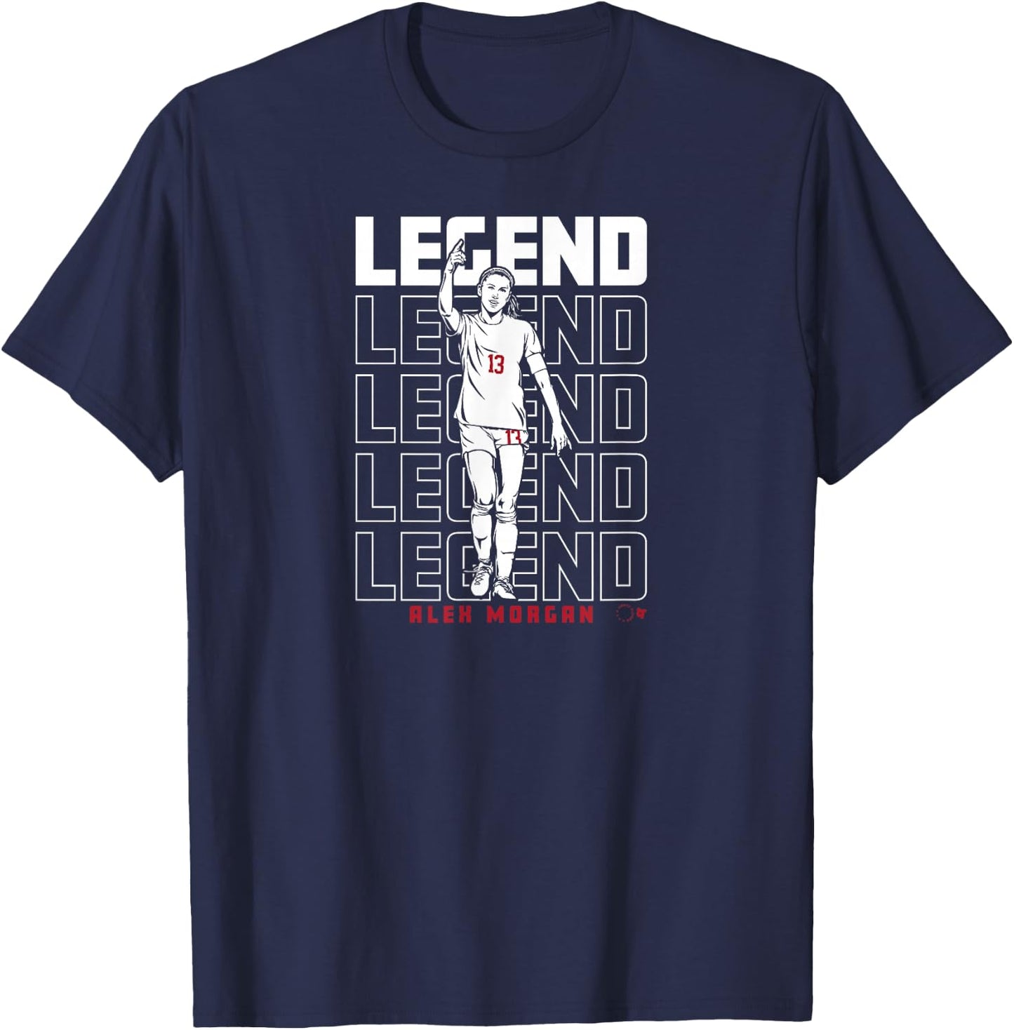 Alex Morgan - Legend - USWNT Players Association Soccer T-Shirt - T-Shirt | Navy