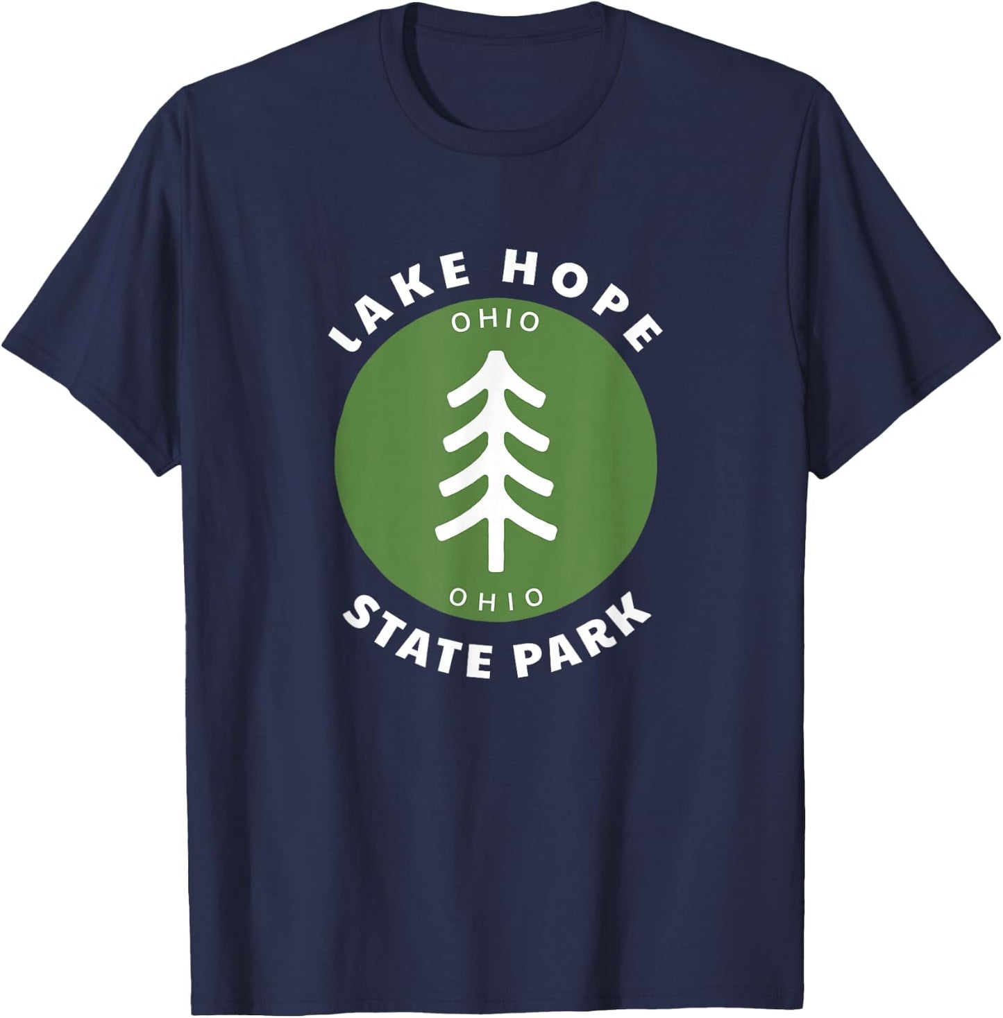 Lake Hope State Park Ohio OH Tree Outdoors Forest T-Shirt - T-Shirt | Navy