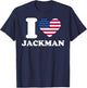 I love Jackman I heart Jackman T-Shirt - T-Shirt | Navy