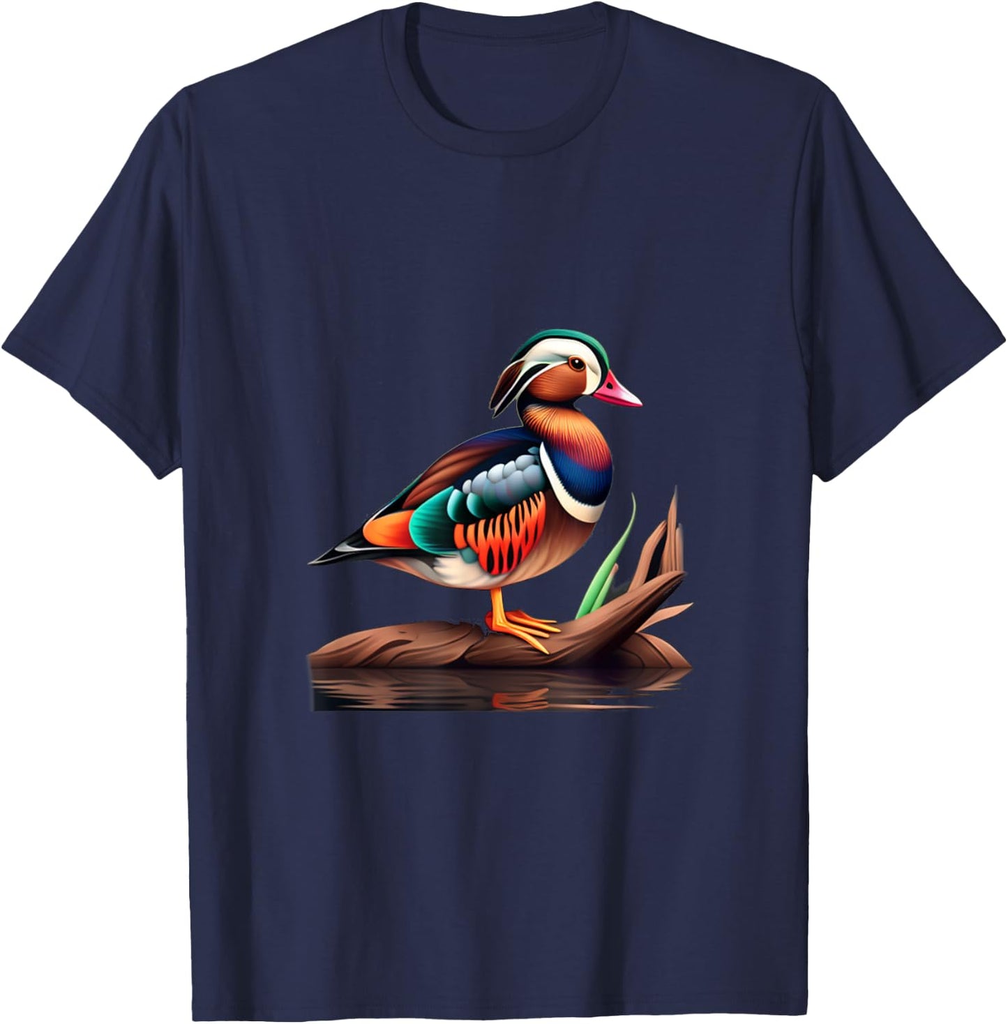 Cool looking mandarin Duck T-Shirt - T-Shirt | Navy