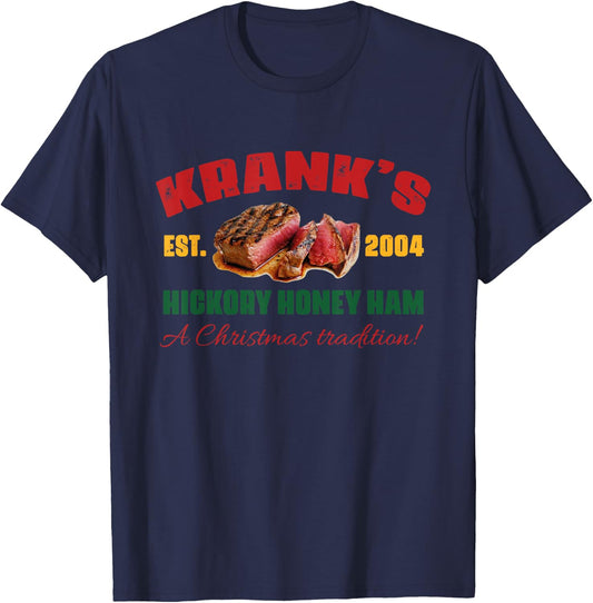 Krank's Hickory Honey Ham A Christmas Tradition Xmas Apparel T-Shirt - T-Shirt | Navy