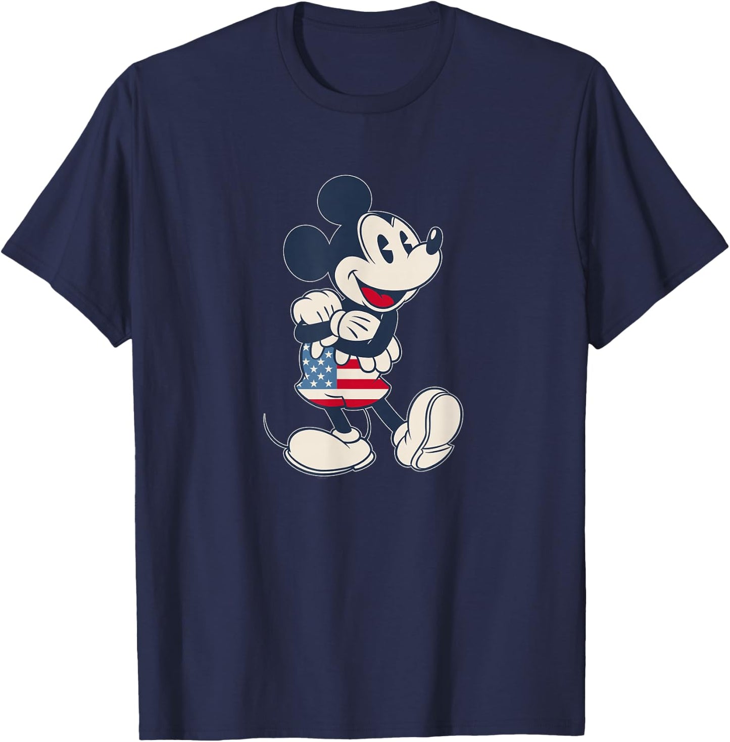 Disney Mickey Mouse Vintage Americana Small T-Shirt - T-Shirt | Navy
