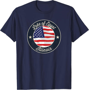 Lake of Egypt - Patriotic Illinois Souvenir T-Shirt - T-Shirt | Navy