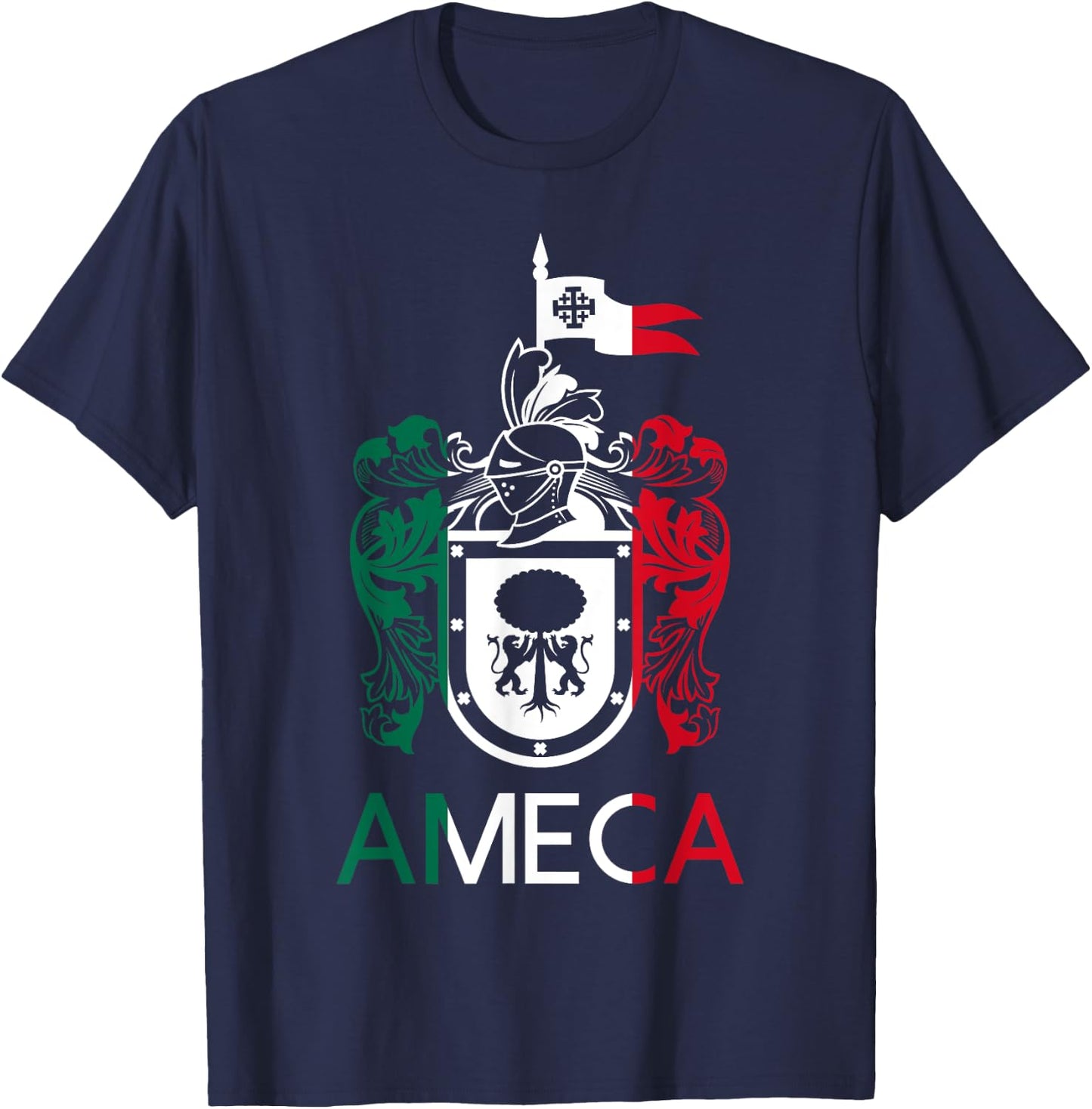 Ameca Jalisco Estado De Mexico Escudo Eagle Aguila T-Shirt - T-Shirt | Navy