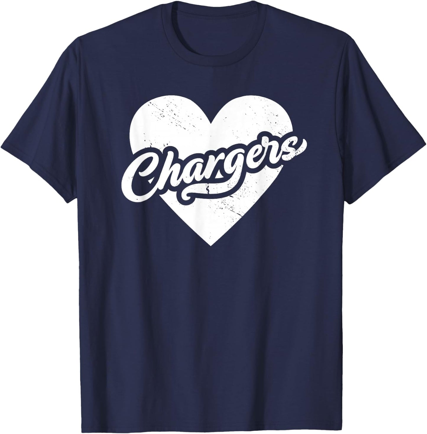 Vintage Chargers School Spirit Go Chargers Love T-Shirt - T-Shirt | Navy