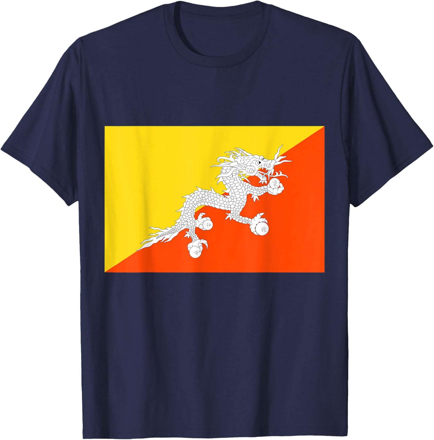 Flag of Bhutan T-Shirt - T-Shirt | Navy