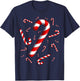 Christmas Candy Cane Red and White Sweet Twisted Candy T-Shirt - T-Shirt | Navy