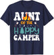 Aunt Of The Happy Camper Men 1st Bday Camping Trip T-Shirt - T-Shirt | Navy