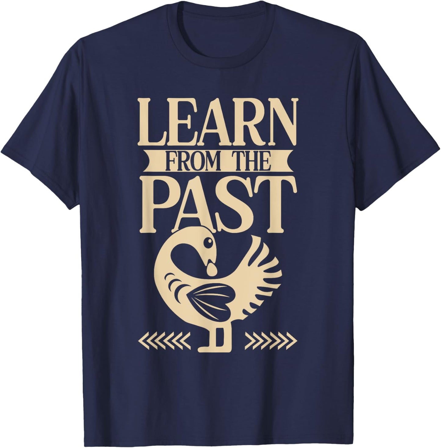 Sankofa Bird Learn From The Past T-Shirt - T-Shirt | Navy