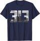 Detroit 313 T-Shirt - T-Shirt | Navy