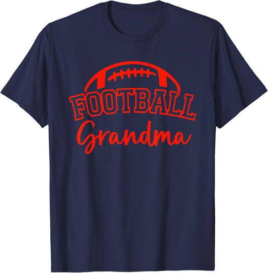 Football Grandma Matching Family Football T-Shirt - T-Shirt | Navy