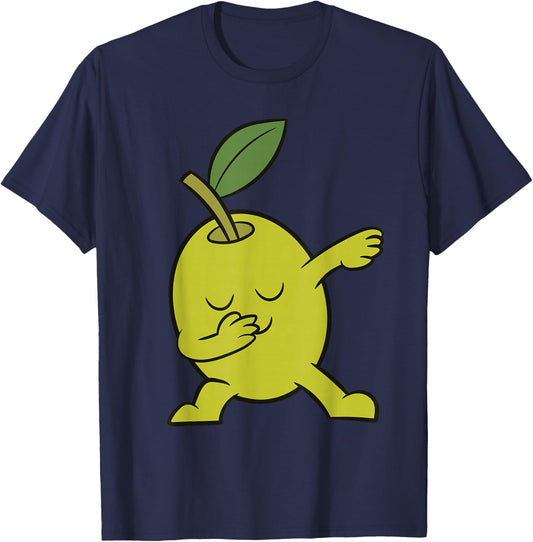 Green Olive Fruit Dabbing Cute Dabbing Olive T-Shirt - T-Shirt | Navy