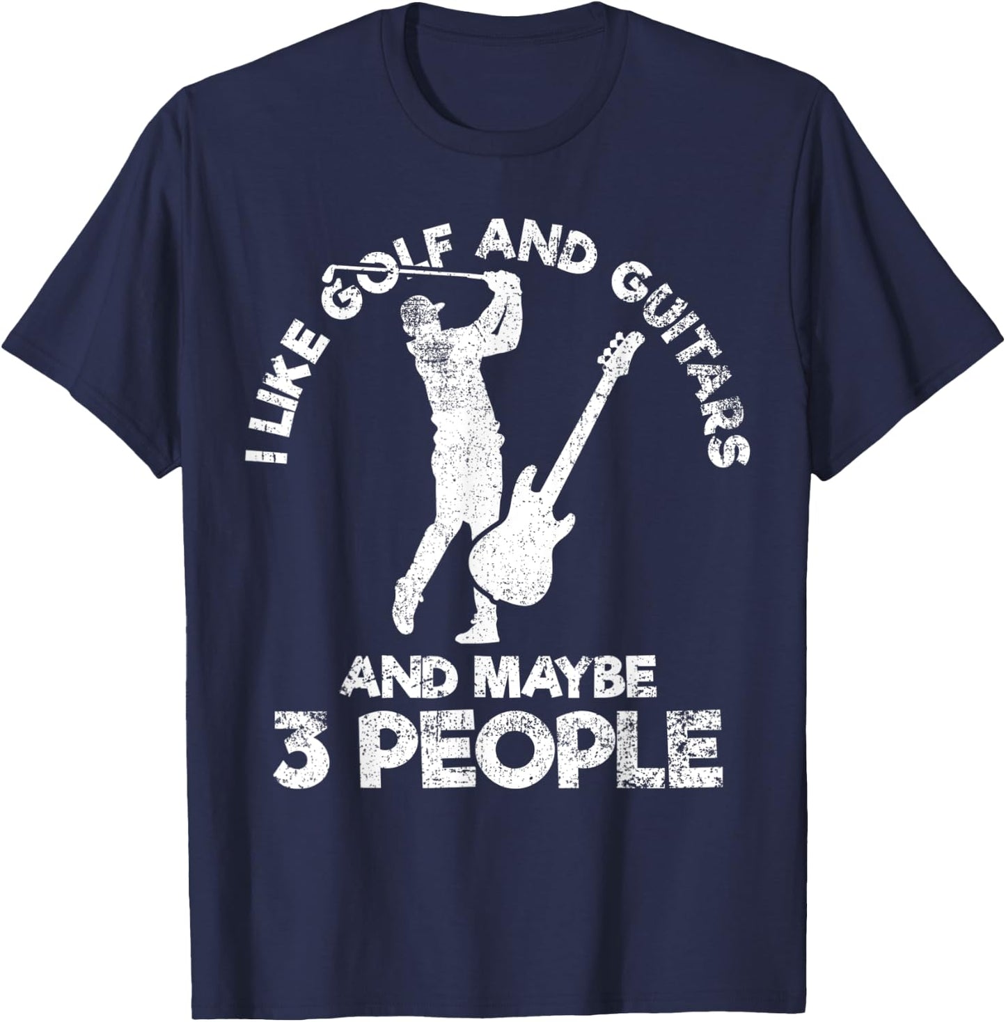 Golf Guitar Golfer Guitarist T-Shirt - T-Shirt | Navy