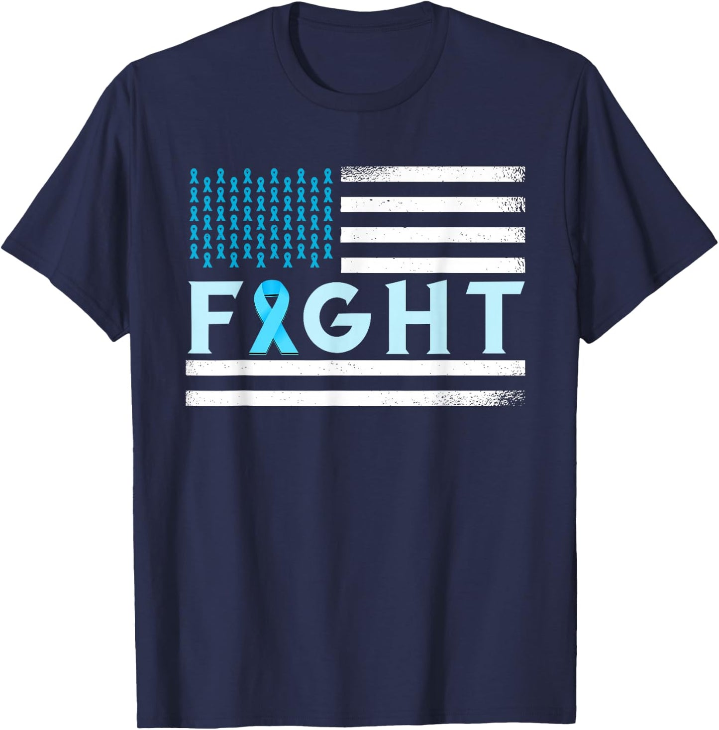 Prostate Cancer America Fight Prostate Cancer Awareness T-Shirt - T-Shirt | Navy