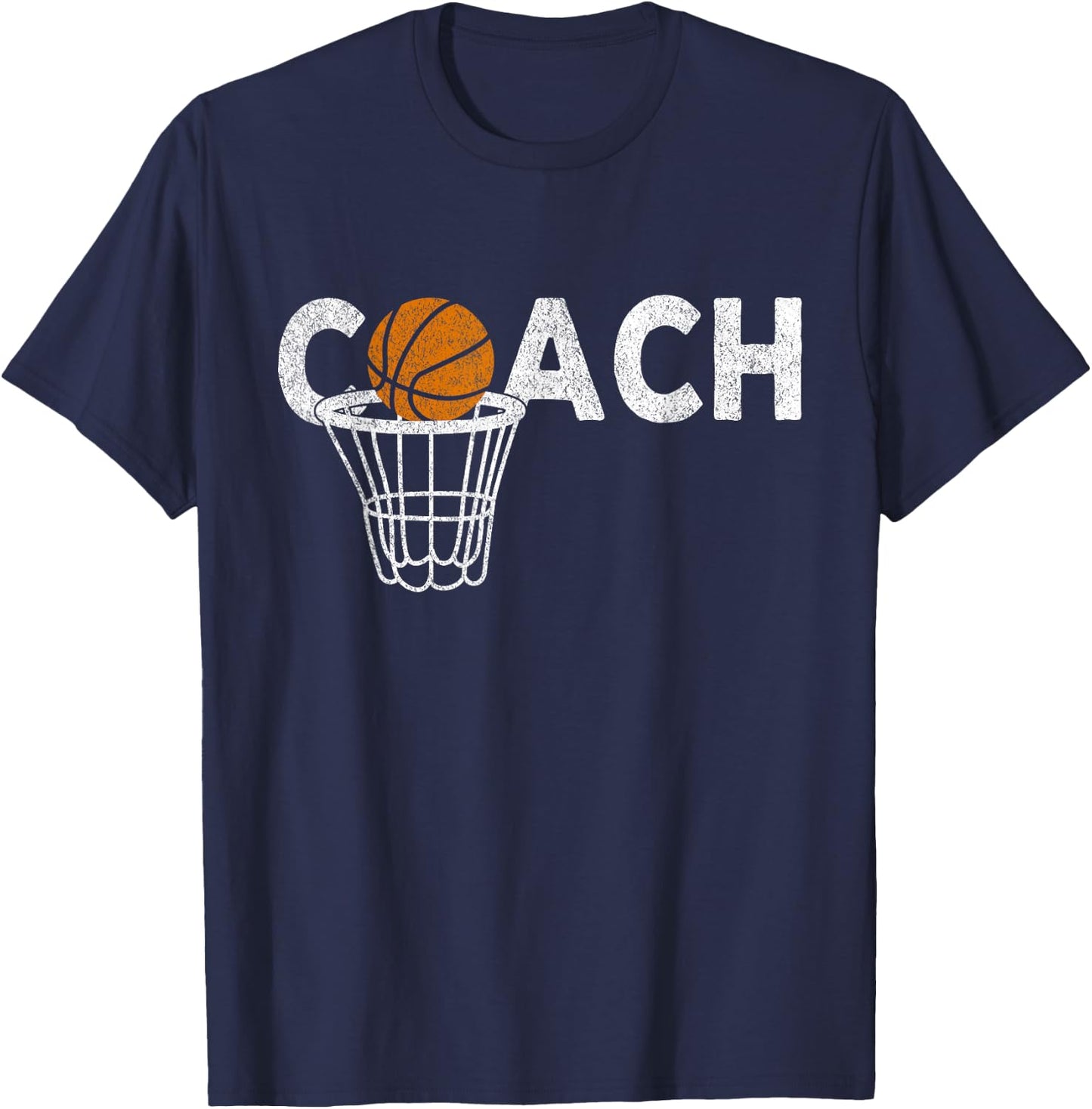 Vintage Basketball Coach Basketball Coaching Retro T-Shirt - T-Shirt | Navy