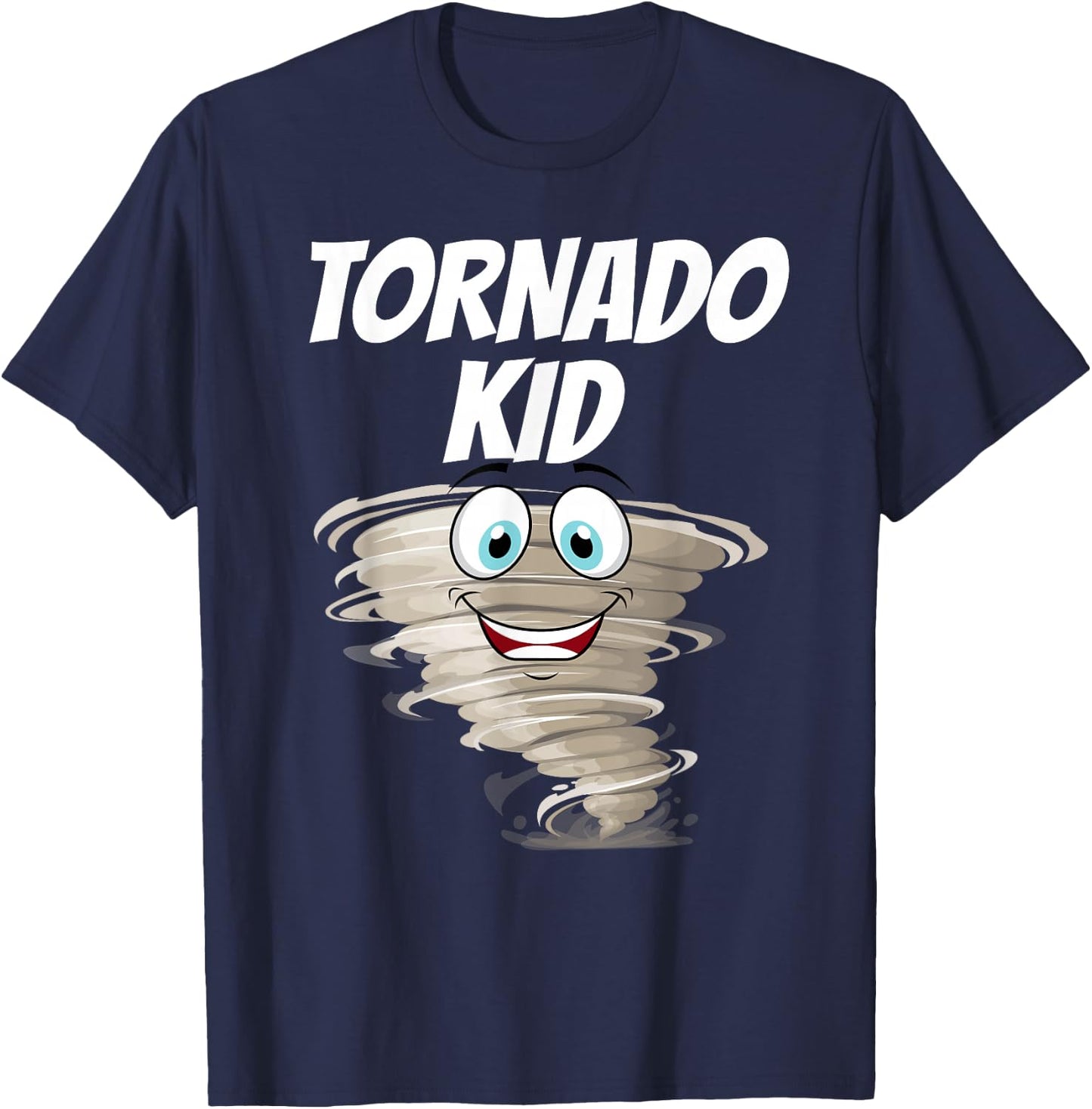 Funny Tornado Design For Kids Boys Girls Cyclone Storm Lover T-Shirt - T-Shirt | Navy