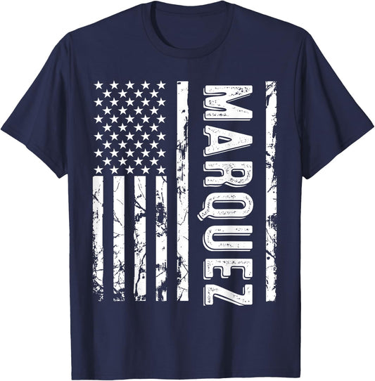 Marquez Last Name Funny Surname Team Marquez Family Reunion T-Shirt - T-Shirt | Navy