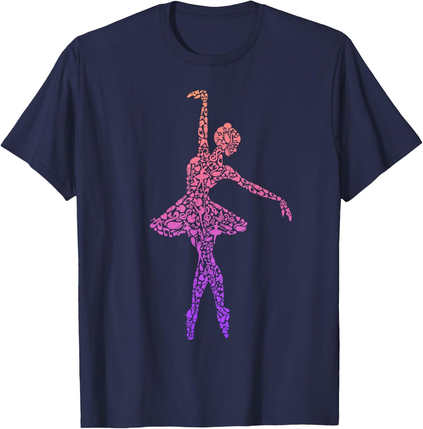 Ballet Ballerinas Women Kids Girls Ballet Dancer T-Shirt - T-Shirt | Navy