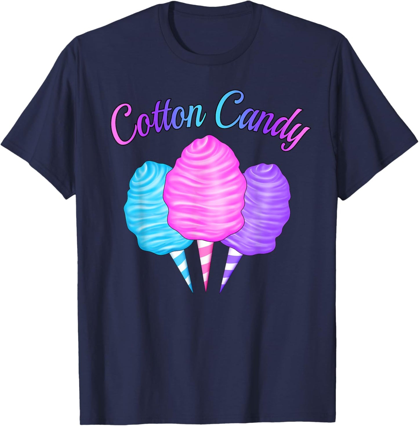 Candy Cone Pink Blue Purple Candy Costume Queen Girl T-Shirt - T-Shirt | Navy
