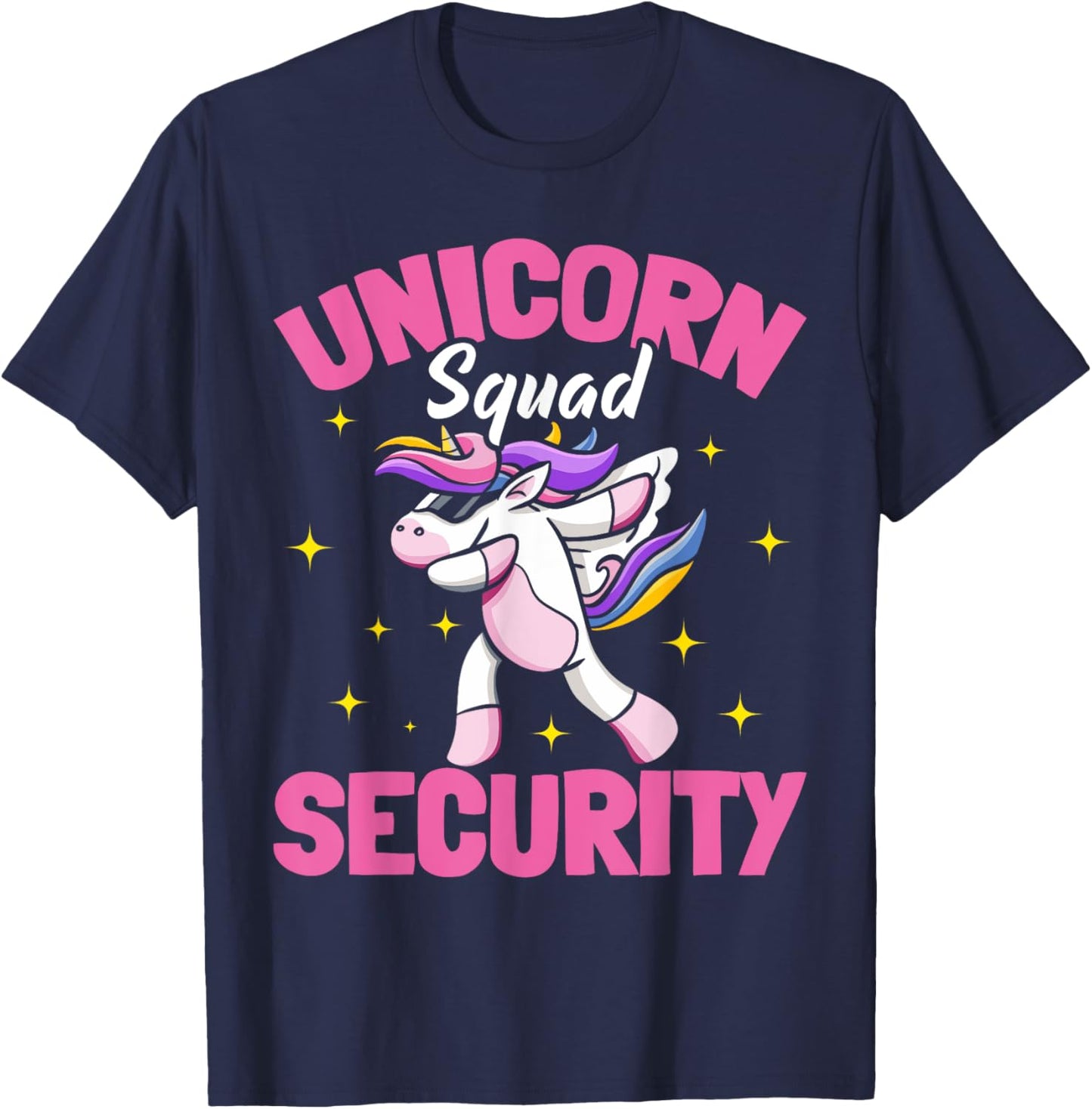 Unicorn Parents Birthday Party Security T-Shirt - T-Shirt | Navy
