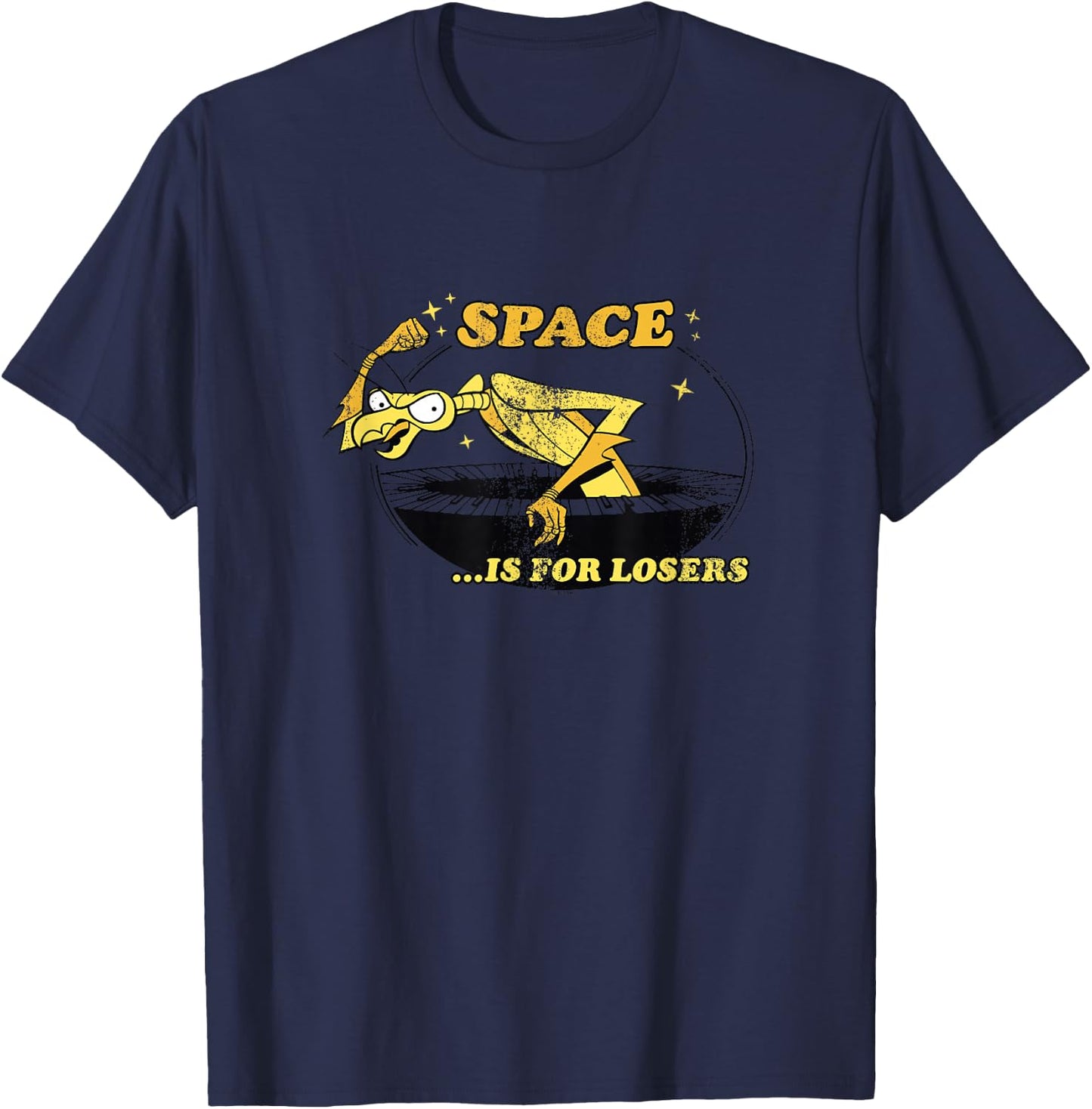 Space Ghost Vintage Zorak Space Is For Losers Distressed T-Shirt - T-Shirt | Navy