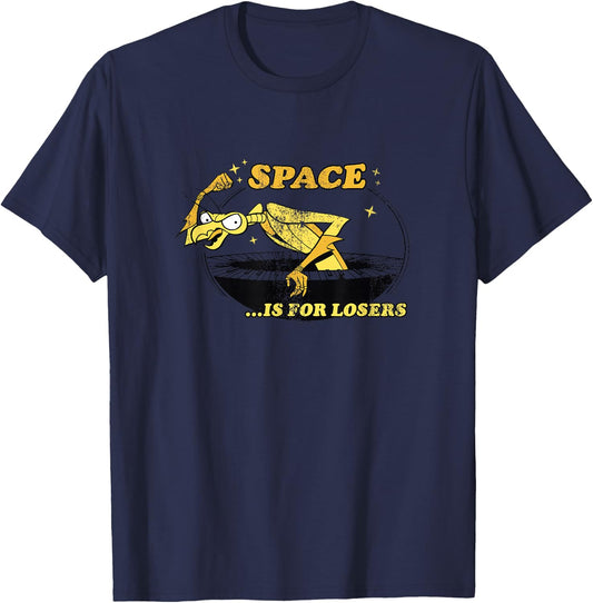 Space Ghost Vintage Zorak Space Is For Losers Distressed T-Shirt - T-Shirt | Navy