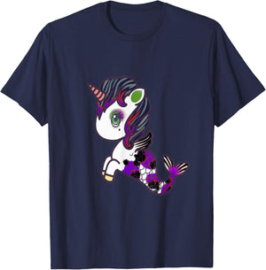 Mermaid Unicorn Mermicorno T-Shirt - T-Shirt | Navy