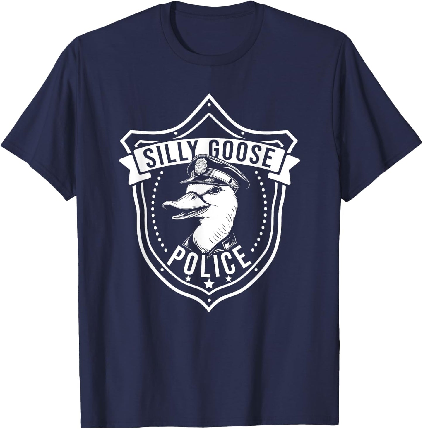 Silly Goose Police Funny Cop Meme Men Women Kids T-Shirt - T-Shirt | Navy