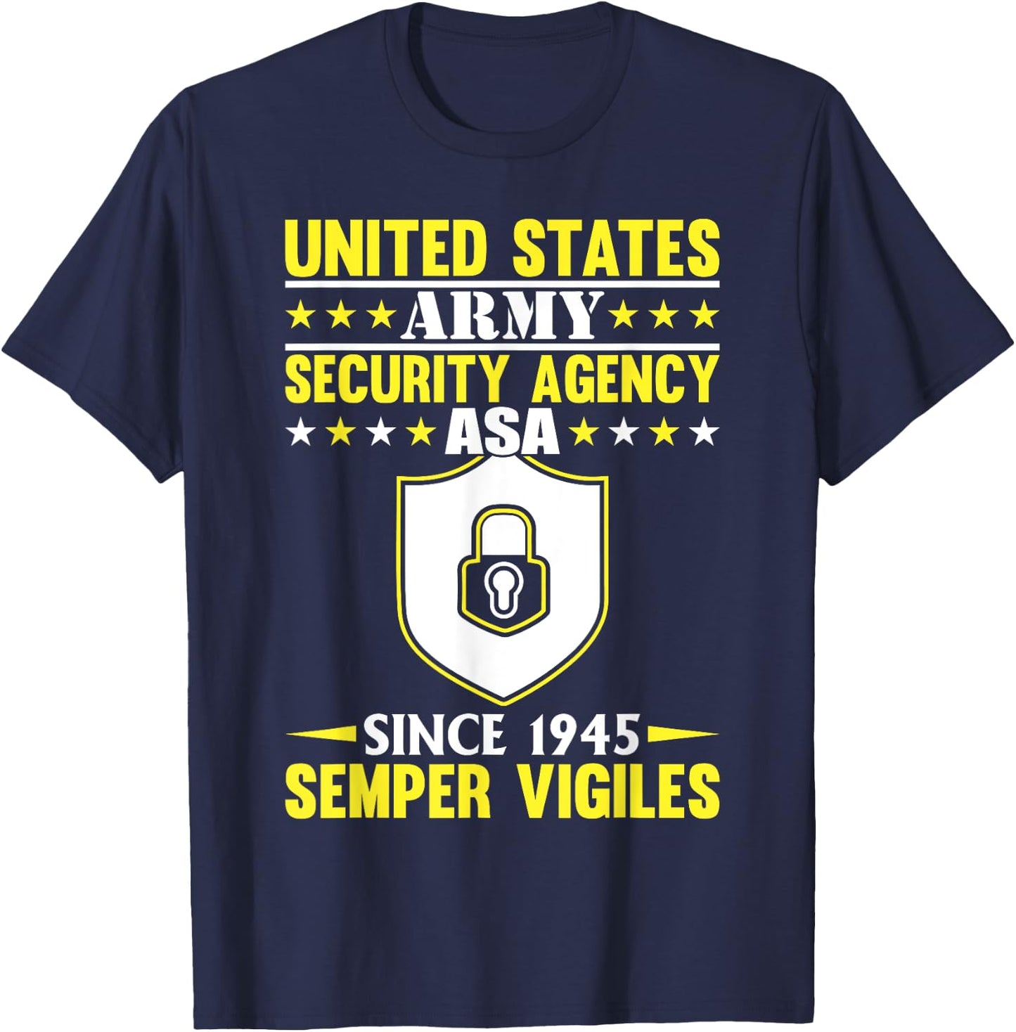 Fbi Jacket Army Security Agency National Security Agency T-Shirt - T-Shirt | Navy