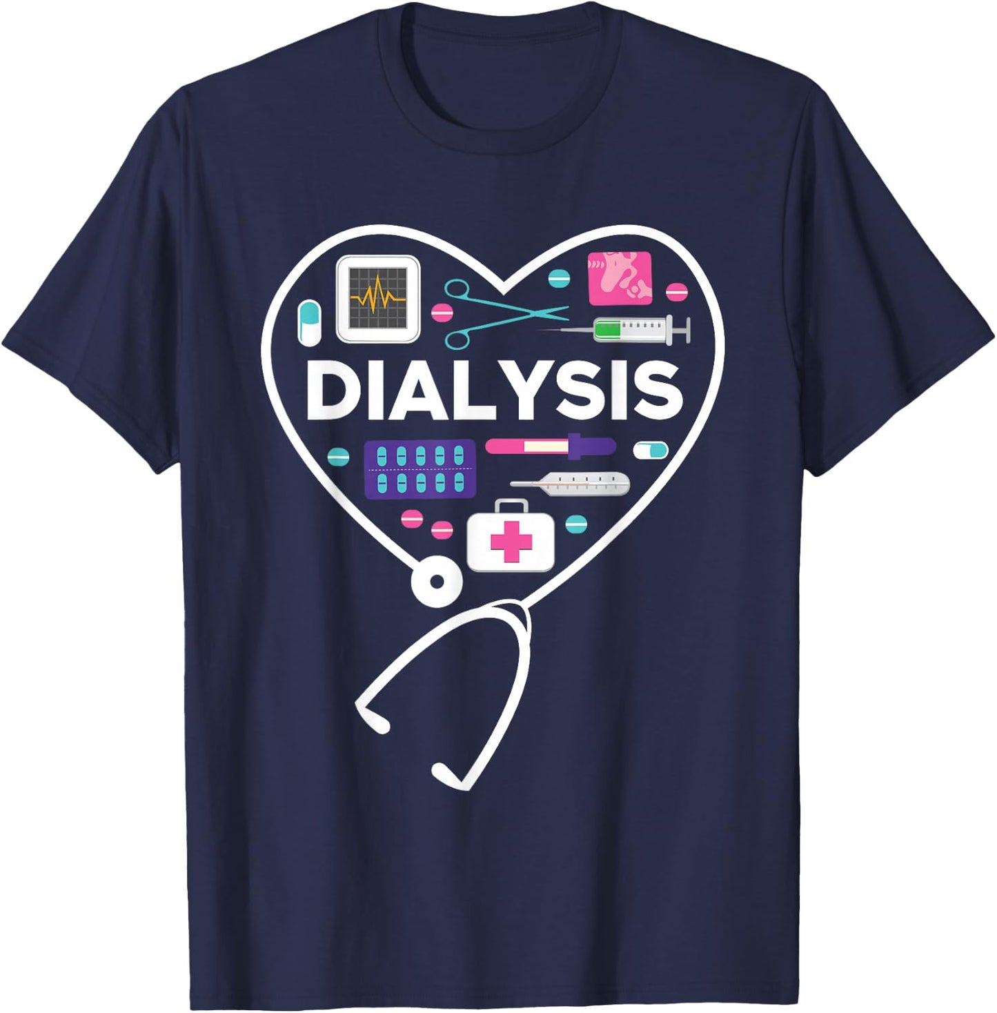 Dialysis Technician T-Shirt - T-Shirt | Navy