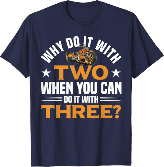 Motortrike for Adults Trike Motorcycle Accessories Triker T-Shirt - T-Shirt | Navy