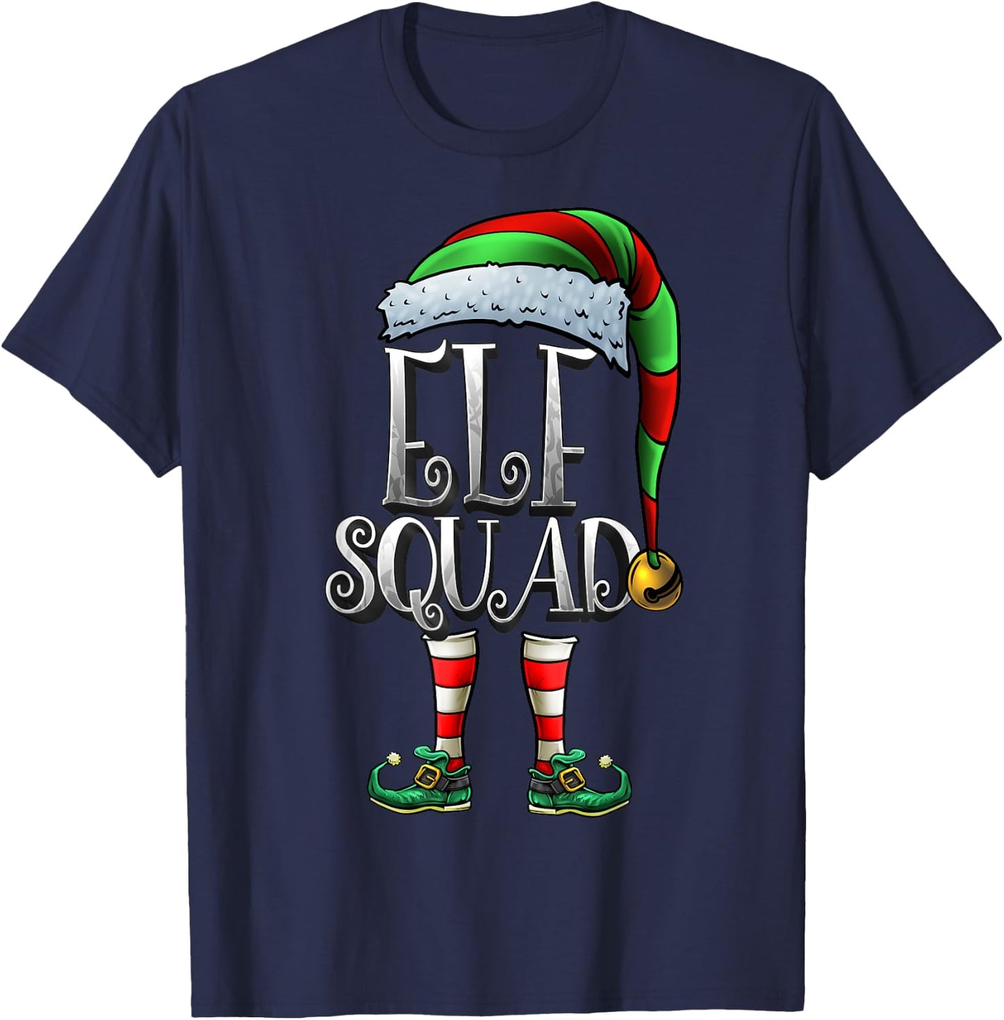 The Elf Squad Shirt Matching Family Elf Squad Christmas Elf T-Shirt - T-Shirt | Navy