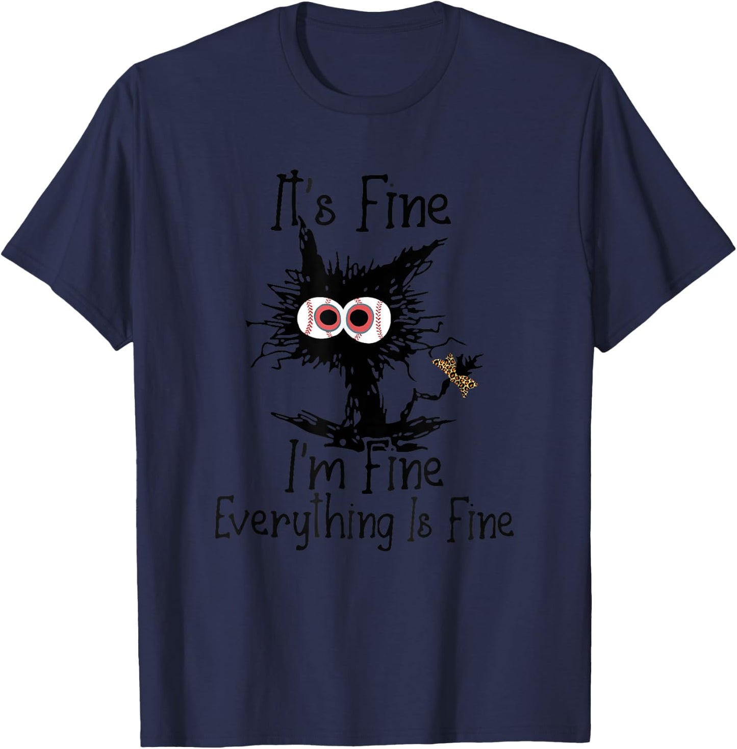 Bleached Baseball Mom Messy cat Softball Mom Mother's Day Women Kids T-Shirt - T-Shirt | Navy