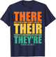 Funny Their There They're Art Women Kids ELA Teacher T-Shirt - T-Shirt | Navy