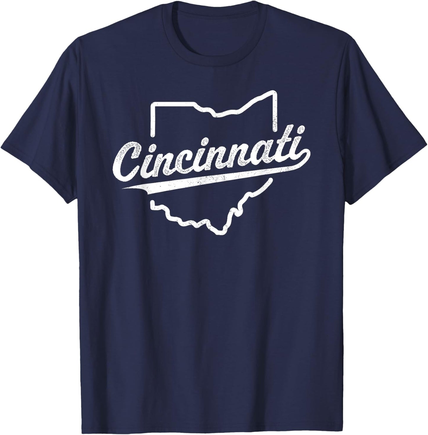Retro Cincinnati Ohio 1788 vintage script throwback T-Shirt - T-Shirt | Navy