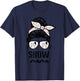 goat show mom goat Boer show mama flower T-Shirt - T-Shirt | Navy