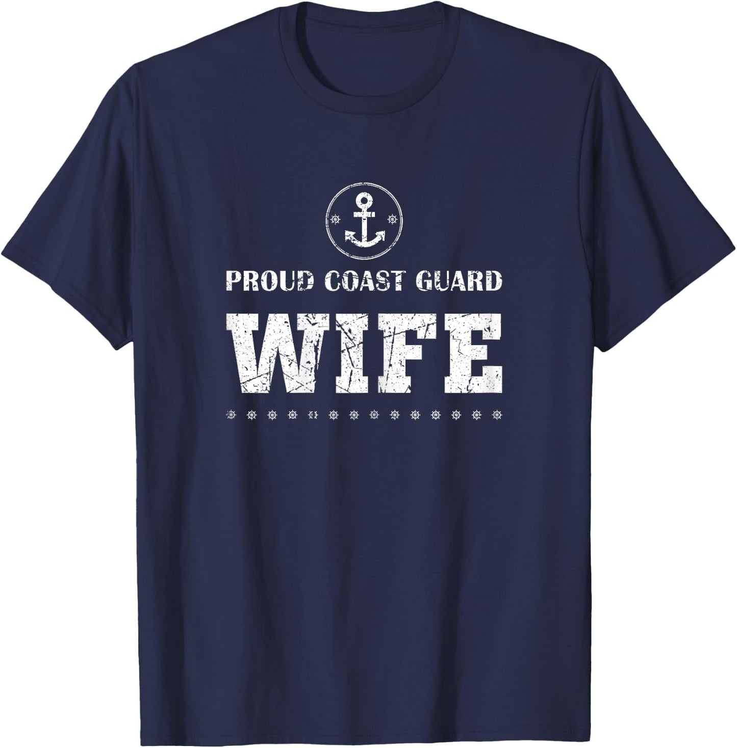 Coast Guard USCG Coastie Wife American Flag T-Shirt - T-Shirt | Navy
