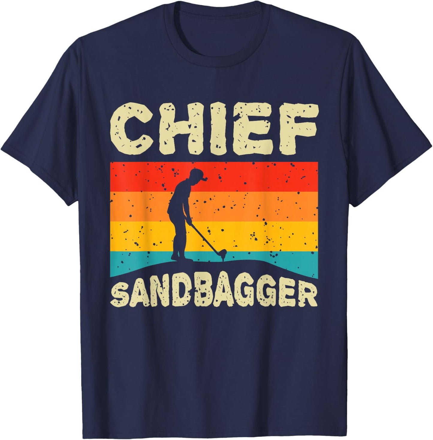Chief Sandbagger Gag Golf T-Shirt - T-Shirt | Navy
