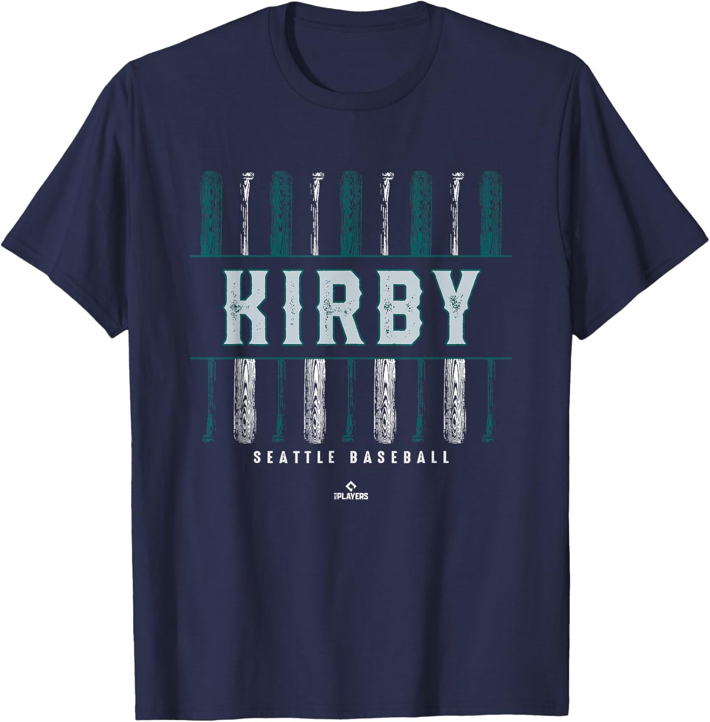 Vintage Baseball Bat Gameday George Kirby Seattle MLBPA T-Shirt - T-Shirt | Navy