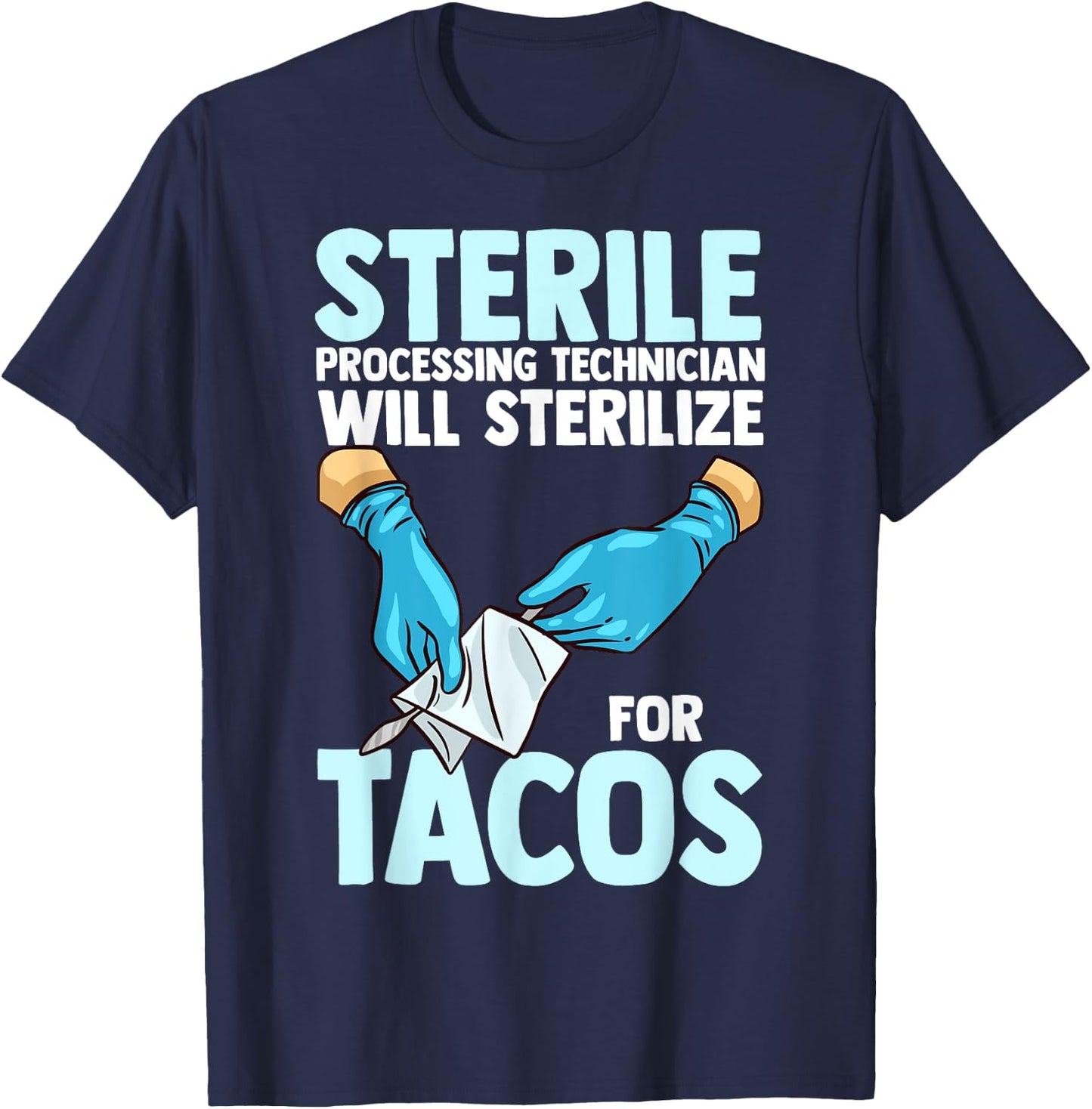 Sterile Processing Technician Instruments Tech Certification T-Shirt - T-Shirt | Navy