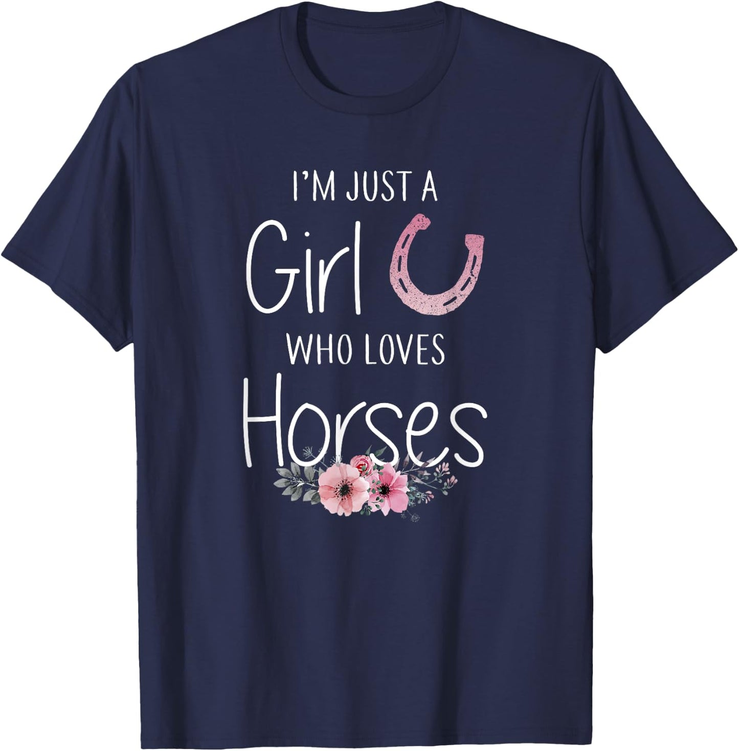 Horse Shirt For Girls Teens Women Horse Lovers T-Shirt - T-Shirt | Navy