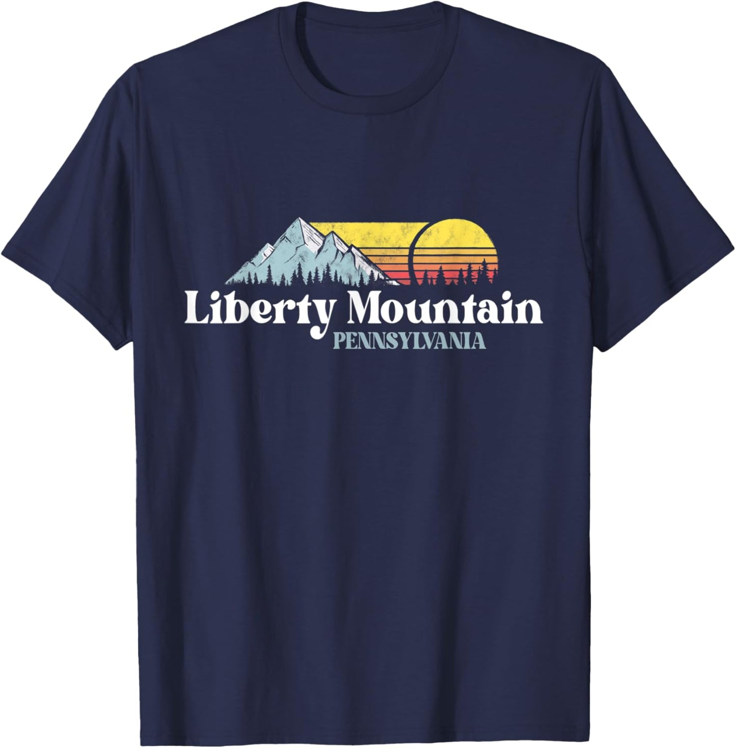 Liberty Mountain PENNSYLVANIA, Ski Trip Snowboarding Slopes T-Shirt - T-Shirt | Navy