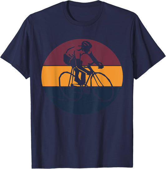 Vintage Cycling Funny Classic Bicycle Bicycling Lover Outfit T-Shirt - T-Shirt | Navy