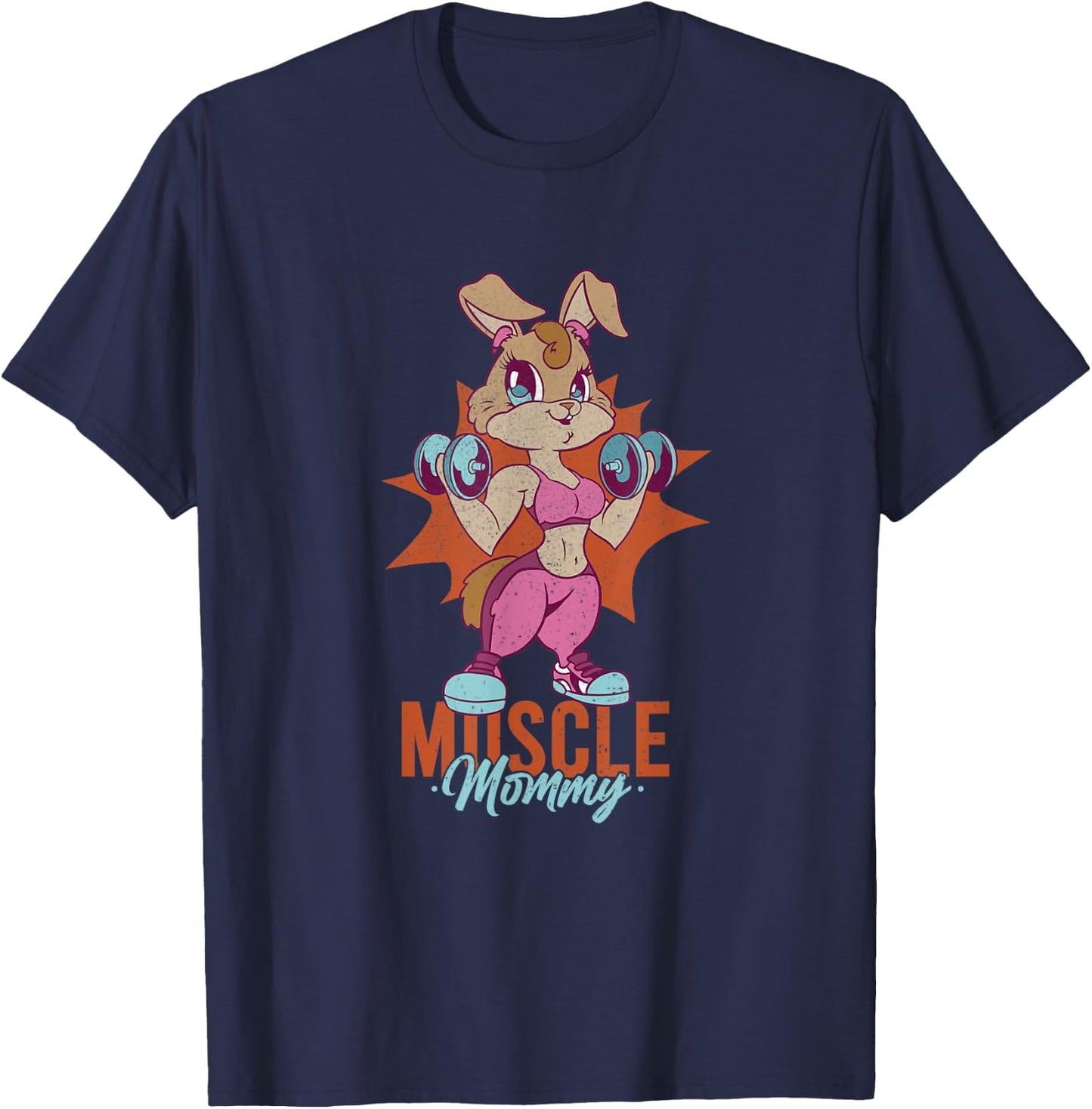 Funny Certified Muscle Mommy Shirt Gym Girls Powerlifting T-Shirt - T-Shirt | Navy