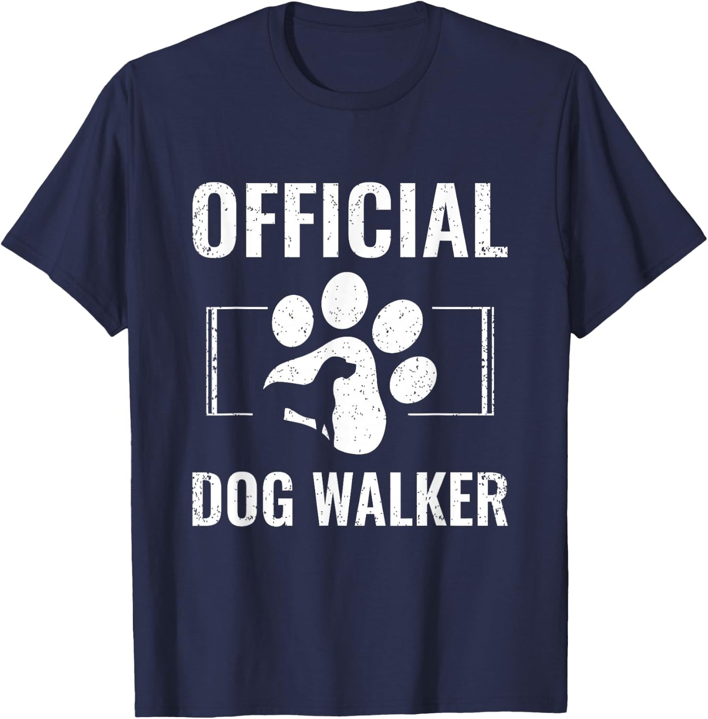 Official Dog Walker T-Shirt - T-Shirt | Navy