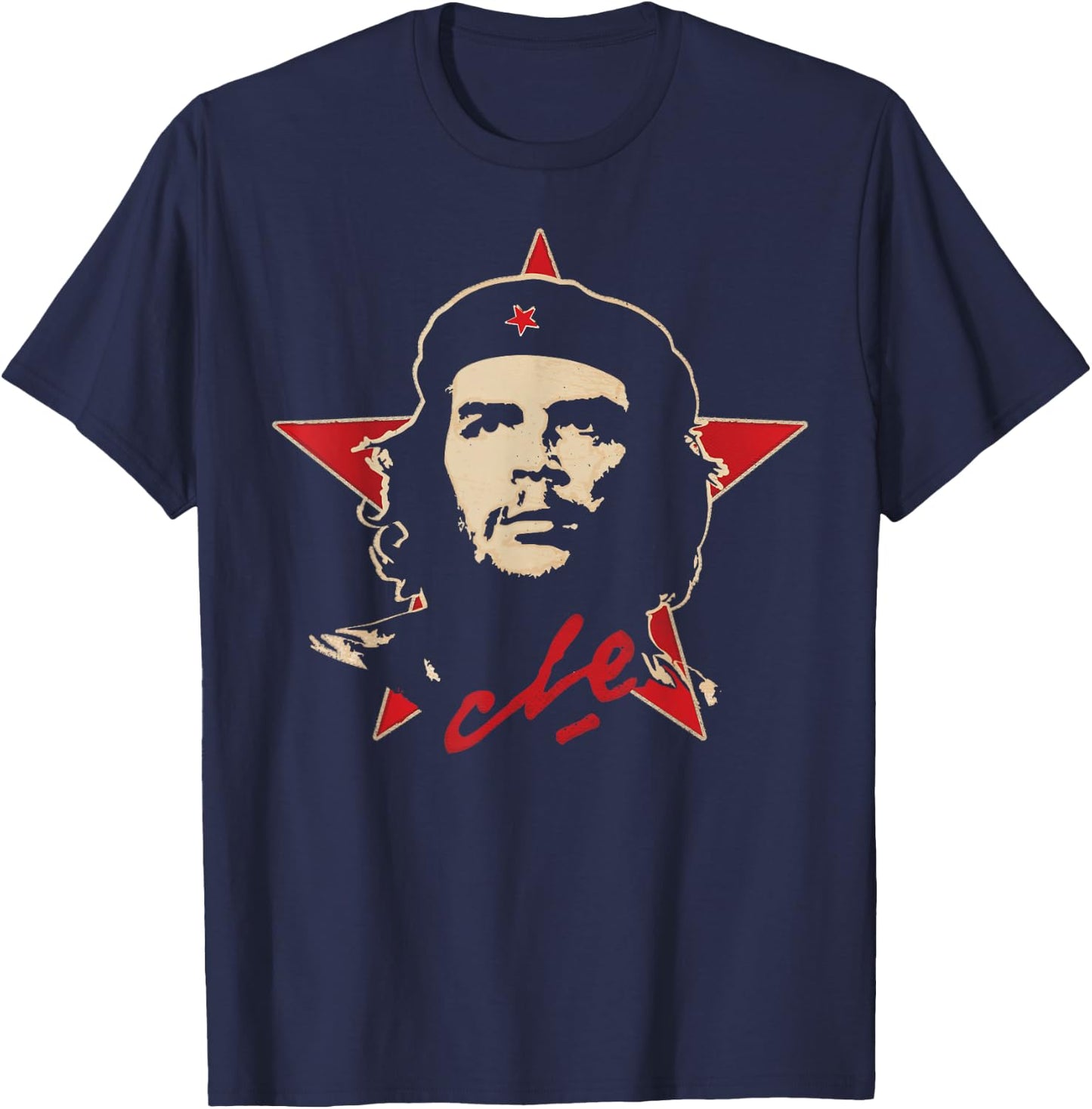 Che Guevara Shirt Revolution Rebel Cuban El Che Cuba Hero T-Shirt - T-Shirt | Navy